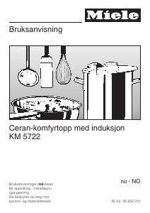 Bruksanvisning Miele KM 5722 Kokeplate