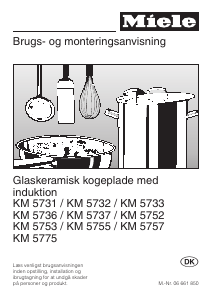 Brugsanvisning Miele KM 5731 Kogesektion