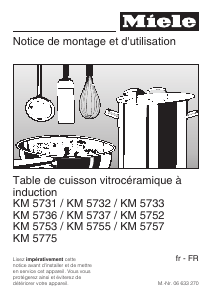 Mode d’emploi Miele KM 5731 Table de cuisson