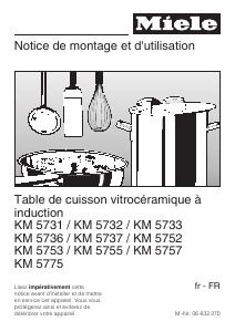 Mode d’emploi Miele KM 5737 Table de cuisson