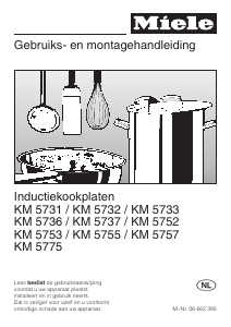 Handleiding Miele KM 5752 Kookplaat