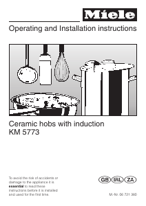 Manual Miele KM 5773 Hob