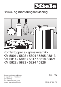 Bruksanvisning Miele KM 5814 Kokeplate