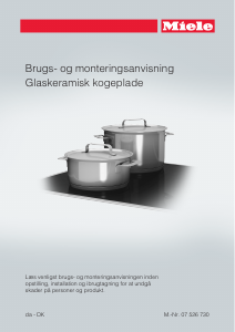 Brugsanvisning Miele KM 5825 Kogesektion