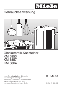 Bedienungsanleitung Miele KM 5864 Kochfeld
