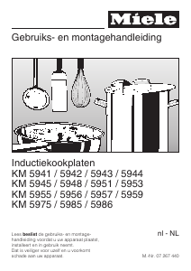 Handleiding Miele KM 5942 Kookplaat