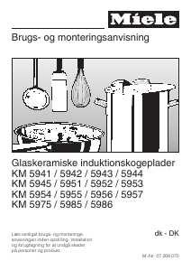 Brugsanvisning Miele KM 5943 Kogesektion