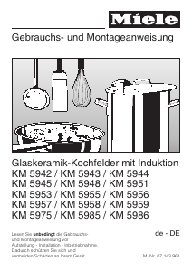 Bedienungsanleitung Miele KM 5945 Kochfeld