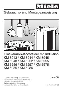 Bedienungsanleitung Miele KM 5948 Kochfeld