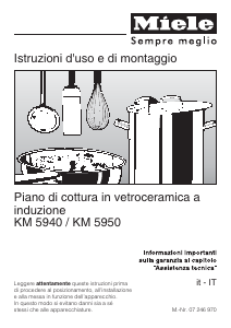 Manuale Miele KM 5950 Piano cottura