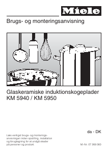 Brugsanvisning Miele KM 5950 Kogesektion