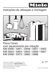 Manual Miele KM 5957 Placa