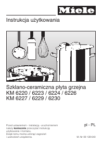 Instrukcja Miele KM 6226 Płyta do zabudowy