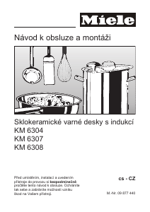 Manuál Miele KM 6307 Varná deska
