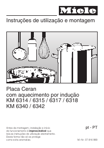 Manual Miele KM 6314 Placa