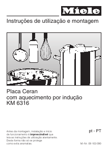 Manual Miele KM 6316 Placa