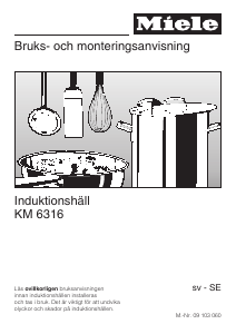 Bruksanvisning Miele KM 6316 Häll