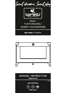 Manual de uso Lorelli Sunny Playground Cuna