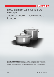 Mode d’emploi Miele KM 6328-1 EDST Table de cuisson