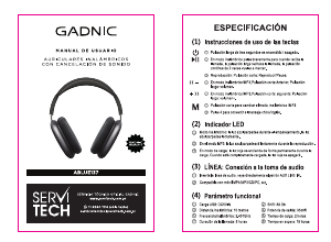 Manual de uso Gadnic ABLUE137 Auriculares