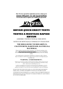 Manual Khyam Balmoral Tent