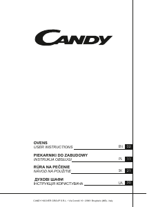 Manual Candy FCT825WXL Oven
