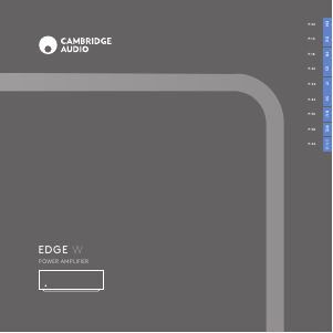 Manual Cambridge Edge W Amplifier