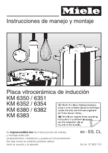 Manual de uso Miele KM 6350 Placa