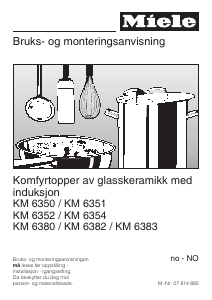 Bruksanvisning Miele KM 6351 Kokeplate