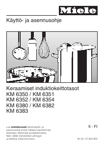 Käyttöohje Miele KM 6351 Keittotaso