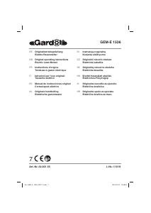 Manual de uso Gardol GEM-E 1536 Cortacésped