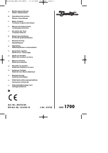 Bedienungsanleitung Gardol GEE 1700 Rasenmäher