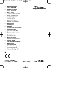 Bruksanvisning Gardol GEE 1200 Gräsklippare