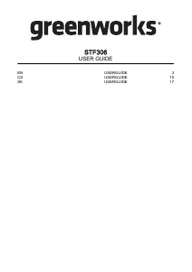 Manuál Greenworks STF306 Strunová sekačka