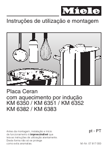 Manual Miele KM 6382 Placa