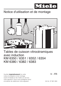 Mode d’emploi Miele KM 6382 Table de cuisson