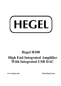 Handleiding Hegel H100 Versterker