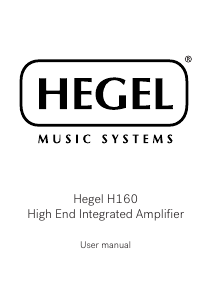 Manual Hegel H160 Amplifier