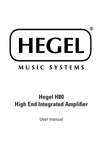 Manual Hegel H80 Amplifier