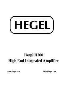 Handleiding Hegel H200 Versterker