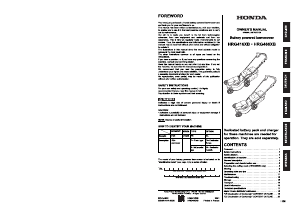 Mode d’emploi Honda HRG416XB Tondeuse à gazon