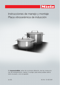 Manual de uso Miele KM 6839 Placa