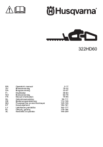 Rokasgrāmata Husqvarna 322HD60 Dzīvžogu griezējs