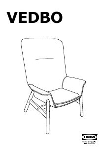 Bruksanvisning IKEA VEDBO (80x68x108) Fåtölj