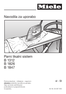 Priročnik Miele B 1312 Likalni sistem