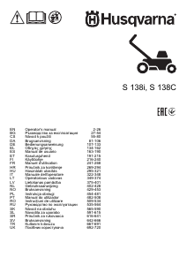 Manual Husqvarna S 138C Scarificator