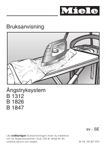 Bruksanvisning Miele B 1312 Stryksystemet