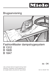 Brugsanvisning Miele B 1312 Strygesystem