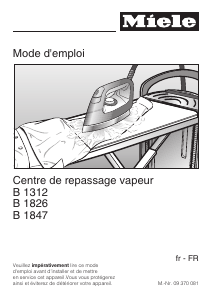 Mode d’emploi Miele B 1847 Système de repassage