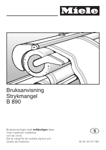 Bruksanvisning Miele B 890 Mangel